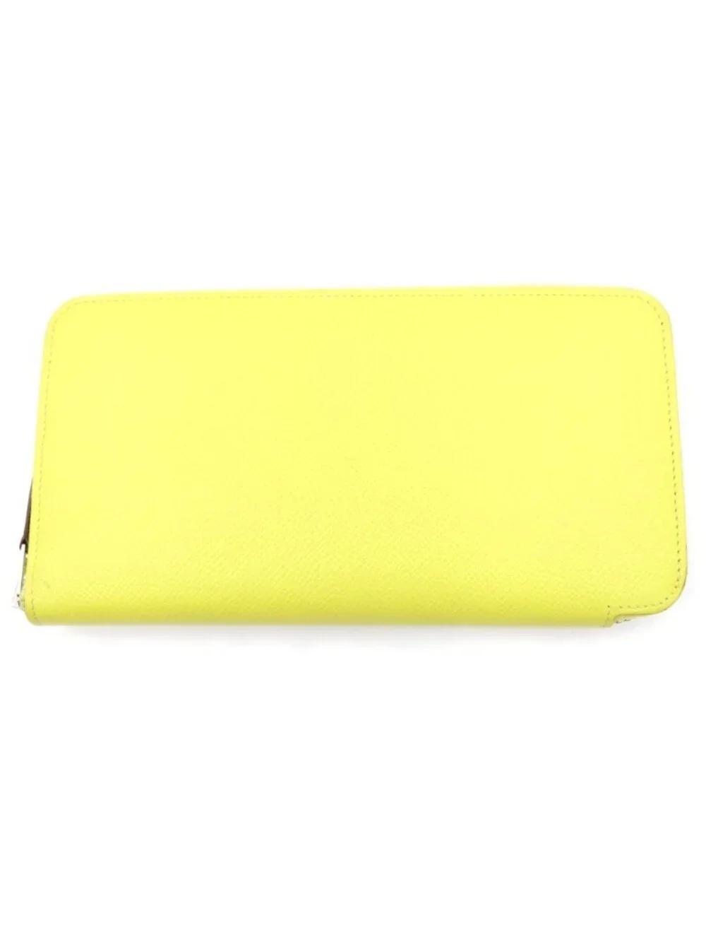 Hermes Azap Silkin Long Silk'in Long Round Zip Wallet Yellow